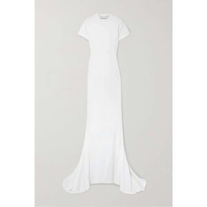 BALENCIAGA Embroidered stretch-cotton jersey maxi dress